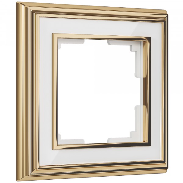 Рамка на 1 пост Werkel WL17-Frame-01 Palacio (золото / белый) - купить в Пензе