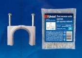 Пластиковые скобы Uniel UCC-R30 White 100 POLYBAG - купить в Пензе