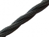 Витой ретро кабель для внешней проводки Werkel Retro 3х2,5мм черный - купить в Пензе