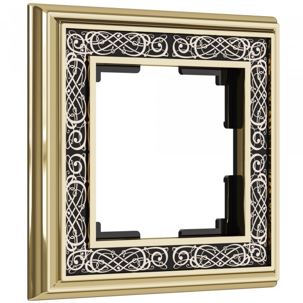 Рамка на 1 пост WL77-Frame-01 Palacio Gracia (золото/черный) - купить в Пензе